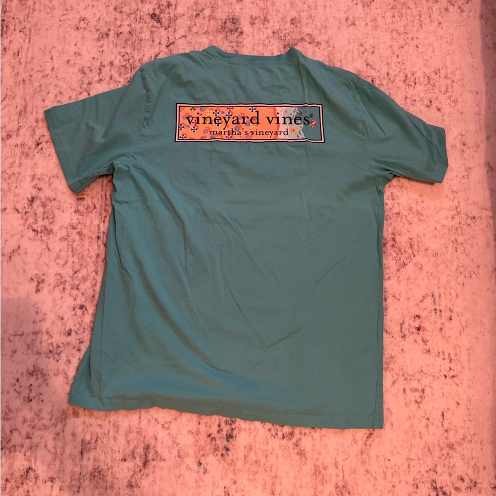 Men’s Medium Vineyard Vines Teal Graphic T-Shirt